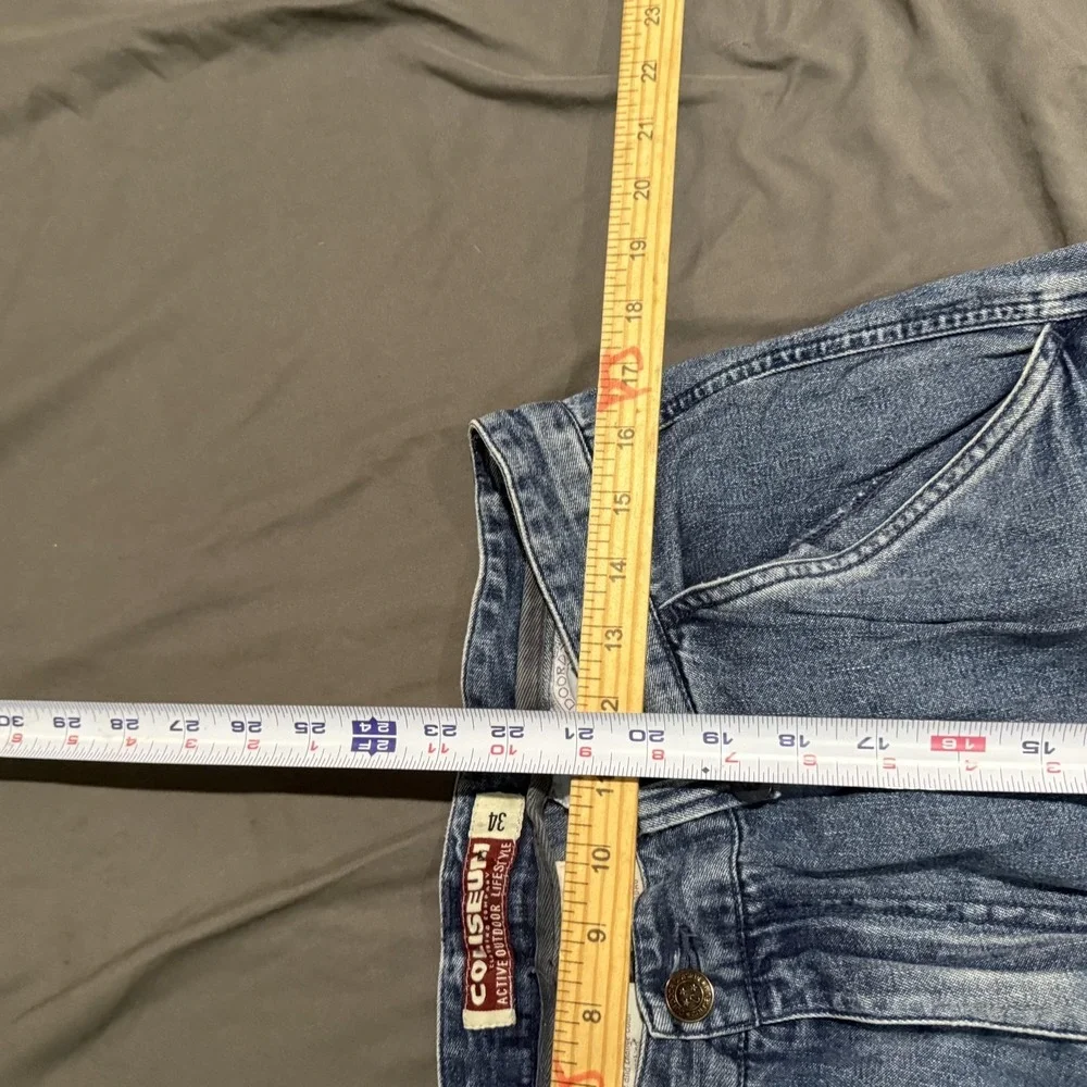 Coliseum Shorts Mens‎ 34 Blue Denim Cargo Relaxed Fit Pockets Summer Casual